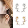 Stud Fashion Flower Fabala Branch Ear Pearl Modern Simple Mignon Femmes Moules d'oreilles