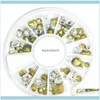 ديكورات الفن الصالون Health Beautyaron Color Acrylic Mini Beads 3D Aessories Decoration Round Nailart Supply Gel Polish Nail Mixe Mixe