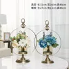 Vasi European Light Luxury Metal Electroplating Vase Creative Model Room American Living Decorazione floreale Ornamenti Home Decora