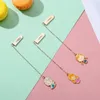 Bookmark 2pc Cute Girl Book Holder Pendant Page Clip Cartoon Bookmarks DIY Student Decor Tab Metal Creative Stationery