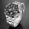 Goldenhour Luxury Merk Waterdicht Militaire Sport Horloges Mannen Zilver Staal Digitale Quartz Analoge Watch Klok Relogios Masculinos