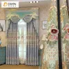 Curtain & Drapes European Royal Valance Floral Embroidered Blackout Curtains Customized Window Fabric Custom Size