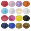 Летние женщины бейч соломенные шляпы солнце шляпы дамы широкие краевые соломенные шляпы открытый складной пляж панама шляпы церковь шляпа 16 цветов, чтобы выбрать 454 y2