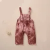 Vårhösten överaller för barn Barnens slips-färgpojkar Baby Jumpsuit 210528
