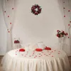 正面玄関農家のためのホットな人工牡丹の花の花輪ウェルカムドアウォール窓結婚式の誕生日パーティーの家の装飾