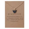 Collier pendentif papillon en acrylique, Constellation en alliage, chaîne, bijoux, carte cadeau pour femmes, 246s