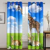 Curtain & Drapes 3D Cute Fashion Dog Cow Animal Pattern Blackout Kit, Suitable For Home Curtains In Children's Living Room And Bedroom