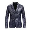 Vestes en cuir Hommes Mode Motor Biker Veste En Cuir Jaqueta Masculinas Couro Hommes Bomber Veste Manteau En Cuir PU Souple 211119