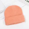 Kvinnor Vinterhatt Stickad Beanie Cashmere S för Cap Autumn Rabbit Fur Ladies Solid Beanies Bonnet 211229