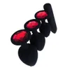 Kombination Sexspielzeug Silikon Analstecker mit G Spot Bullet Vibrator Schmuck rote Stein Butt Plug für Erwachsene Spielzeug für Frau Mann Gay C02243996332