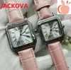qualidade de fábrica montre de luxe quadrado relógios de quartzo com número romano rosa vermelho relógios masculinos femininos relógios casais clássicos relógios de pulso reloj de lujo