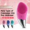 Mini laveurs de faciales électriques nettoyant brosse Dispositif silicone Sonic Face Nettoyant Pore Pore Cuisse Massager Visage