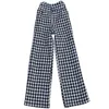 High-quality Autumn and Winter Women's Korean Style Straight Loose Woolen Plaid Wide-leg Pants Female Versatile Trousers 210527