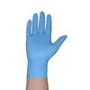 Gants en latex jetables sans poudre bleu traitement des aliments gants en latex jetables résistants aux acides imperméables 50 paires