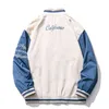 Mannen Honkbal Jas Embroid Dunne Oversize Losse Casual Dames Boyfriend Style Heren Bomber Varsity Unisex Paar 211110