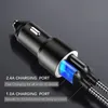 Universal 5V 24A1A Dual Usb ports Alloy Metal Car Charger Auto Power Adaptor For iphone Samsung huawei6238895