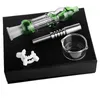 Green Glass Bong Heady Straw Concentrate Dab Straw Pendants Set with Titanium Nail and Ashtray bong accessories with Box