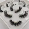 Falska ögonfransar 5 par 25 mm MINK Fluffy Lashes Dramatic Messy Long Makeup Partihandel 25mm 3d