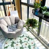 Nordic Living Room Carpet Printing Thick Area Rugs Non-slip Floor Mats Bedroom Bedside Round Carpets Fluffy Soft Balcony Rug 210928