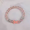 Factory Sale Direct Public Reclame Borstkanker Awarens Armband Pink Ribbon Armband Voor Dames Klassieke Dign