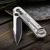 1 stks Topkwaliteit 815F Survival Folding Mes 9Cr13Mov Zwart Oxide + Draad Tekening Drop Point Blade Aluminiumlegering Handvat EDC Pocket Messen met nylon tas