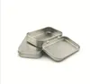 Caja de lata de plata lisa 95x60x21mm Rectángulo Té Caramelo Menta Tarjeta de visita Caja de almacenamiento USB Venta al por mayor