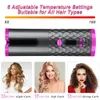 LCD Full Automatic Hair Curler Rotating Curling Iron Ceramic Heating Hairs Stick Professional Magic Heat Tube With Clips dorp ship