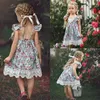 2-7y meninas meninas floral laço tutu vestido crianças festa princesa vestidos 2021 verão férias casamento casual crianças roupas q0716
