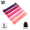 5 couleurs Bands de résistance Set Fitness Equipment Yoga Gym Strength Workout Bands Elastic Bands Résistance Indoor Outdoor Fitness C01944933