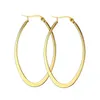 Hoop & Huggie FIREBROS 2021 Trends Korean Fashion Style Stainless Steel Big Earrings For Women Gold Silver Color Unusual Oval Earring