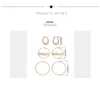 Punk Hip Hop Hyperbole Grand Cercle Boucles D'oreilles Babygirl Lettre Boucle D'oreille 3 Paires / Set Femmes Mode Boucles D'oreilles Déclaration Bijoux Partie Accessoire