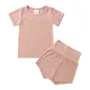 MILANCEL Summer Baby Pyjama Set Short Sleeve O Neck And Pants Sleepwear 211109