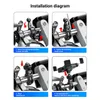 Motorcycle Phone Holder QC3.0 15W USB Smart Charger Wire Charing 2 in 1 Semiautomatic Stand 360 Degree Rotation Bracket Car