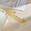 Bangle spersonalizowana modna stalowa stalowe liście puste bransoletki dla kobiet biżuteria dla kobiet