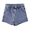 Fresffer Plus Размер женские джинсовые шорты корейской моды высокая талия для дамской кнопки короткие юбки женщина лето 210722