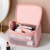 Sacs de rangement Sac pour femme Portable Voyage Lavage Maquillage Transparent Imperméable Cosmétique Lettres Soins de la peau Beauté