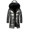 다운 재킷 남자 겨울 중간 및 긴 스타일 두꺼운 큰 양모 칼라 커플 겨울 작업 코트
