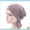 Aessories Tools Prodotti per capelli da donna in cotone elastico con turbante fascia per capelli berretto da chemioterapia berretto da notte 1 goccia consegna 2021 Eymoh