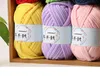 1PC 100g / PCS DIY Crochet Tissu Fantaisie Fil Lanas Para Tejer Tapis tricotés à la main Fil tissé Coton Laine épaisse Crochet Panier Couverture Y211129