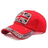 British Flag Baseball Cap pour hommes femmes Cotton Snapback Hat Unisexe Rhinestone Bling UK Hip Hop Caps Gorras Casquette