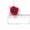 12pcs/lot 3cm Foam Mini Roses Pearl Bead Rose Artificial Flowers DIY Crafts for Wedding Decoration Bouquet Scrapbooking Supplies Y0630