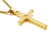 Eenvoudige Mode Cross Ketting voor Mannen Jongens Goud Rvs Charms Hanger Sieraden Touw Ketting 4mm 22 Inch