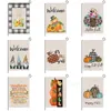 47 * 32cm Halloween Party Banner Pompoen Vlaggen Welkom Herfst Herfst Tuin Vlag Double Faced Linnen Yard Banner-vlaggen T9i001563