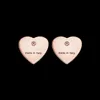 Never Fading High Quality Stainless Steel Designer Stud G letter simple heart-shaped earrings Trendy Style for Women Party Wedding Hoop Wholesale