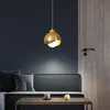 북유럽 LED 작은 펜던트 램프 유리 램프 셰이드 고정물 식당 침실 바 카페 카페 Cloakroom 장식 매달려 조명