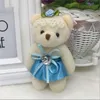 12cm 9 colores oso juguetes de peluche Mini muñecos osos de peluche pequeño regalo para fiesta regalo de boda colgante muñeca linda