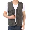 Spring Autumn Man Casual Vest With Multi Function Pockets Design Waistcoat Male V-neck Herringbone Gilets Men Leisure Vests 4XL 211111