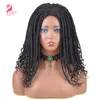 Синтетические парики богиня Faux locs вязание крючком парик волос для женщин натуральные черные короткие мягкие бобыши