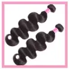 Peruvian Human Hair Extensions Body Wave 2 Pieces / Lot Naturlig färgfärgbar Dubbel WeFts 10-30Inchväv