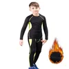 Sous-vêtements thermiques d'hiver Set Enfants Chaud Thermo Sous-vêtements Homme Masculino Long Johns Garçons Filles Lucky Johns Fitness Séchage rapide 201106